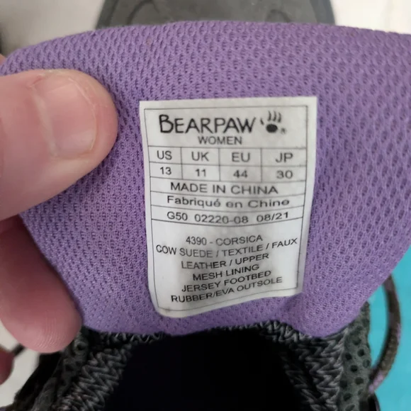 BearPaw Women's Gray and Lavender Corsica Hiking Boots - Picture 3 of 3